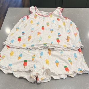 BedHead White Pajama Set with Colorful Ice cream Treats